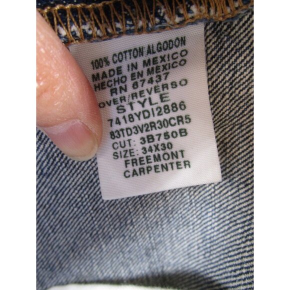 VINTAGE Ralph Lauren Polo Jeans 34X30 Carpenter C-5 Baggy Skater 90s * - Picture 13 of 14